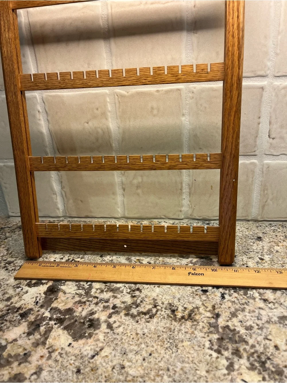 Vintage Wooden Jewerly Rack Organizer - Brown
